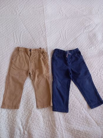 Lot de 2 pantalons garçon 80cm