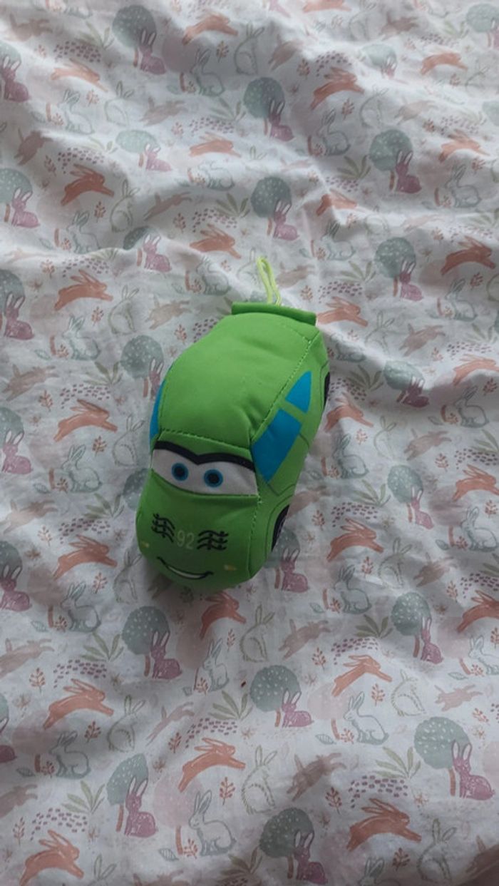 Peluche voiture verte 15cm