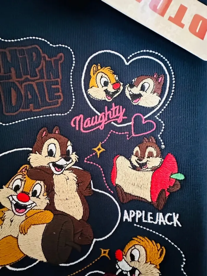 Pull sweatshirt coton 100% Disney Chip & Dale - Édition spéciale coréenne - photo numéro 7