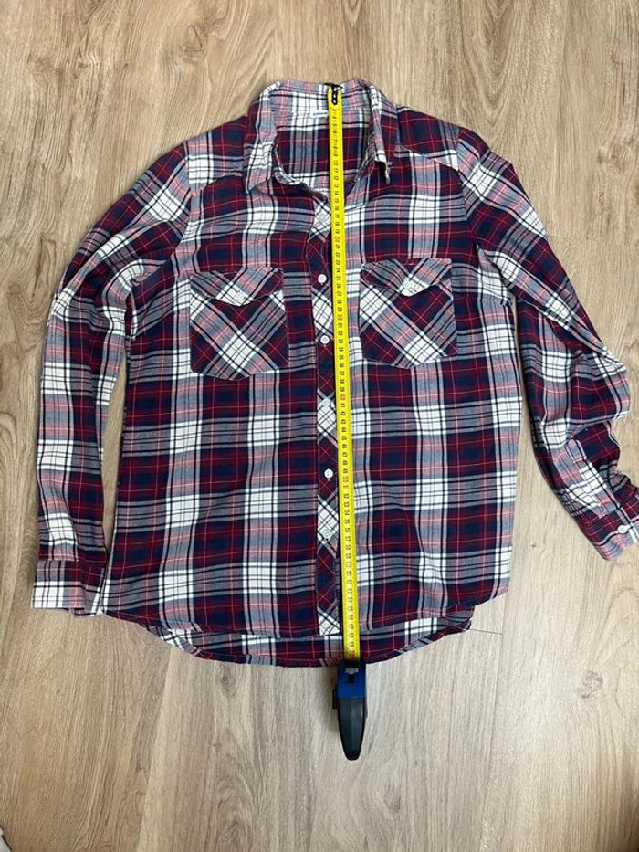 Chemise à carreaux femme Pimkie couleur bordeaux très bon état - photo numéro 4