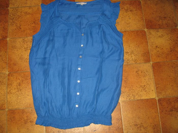 BLOUSE SM BLEU ROI "ETAM" - TAILLE 36 - n°01