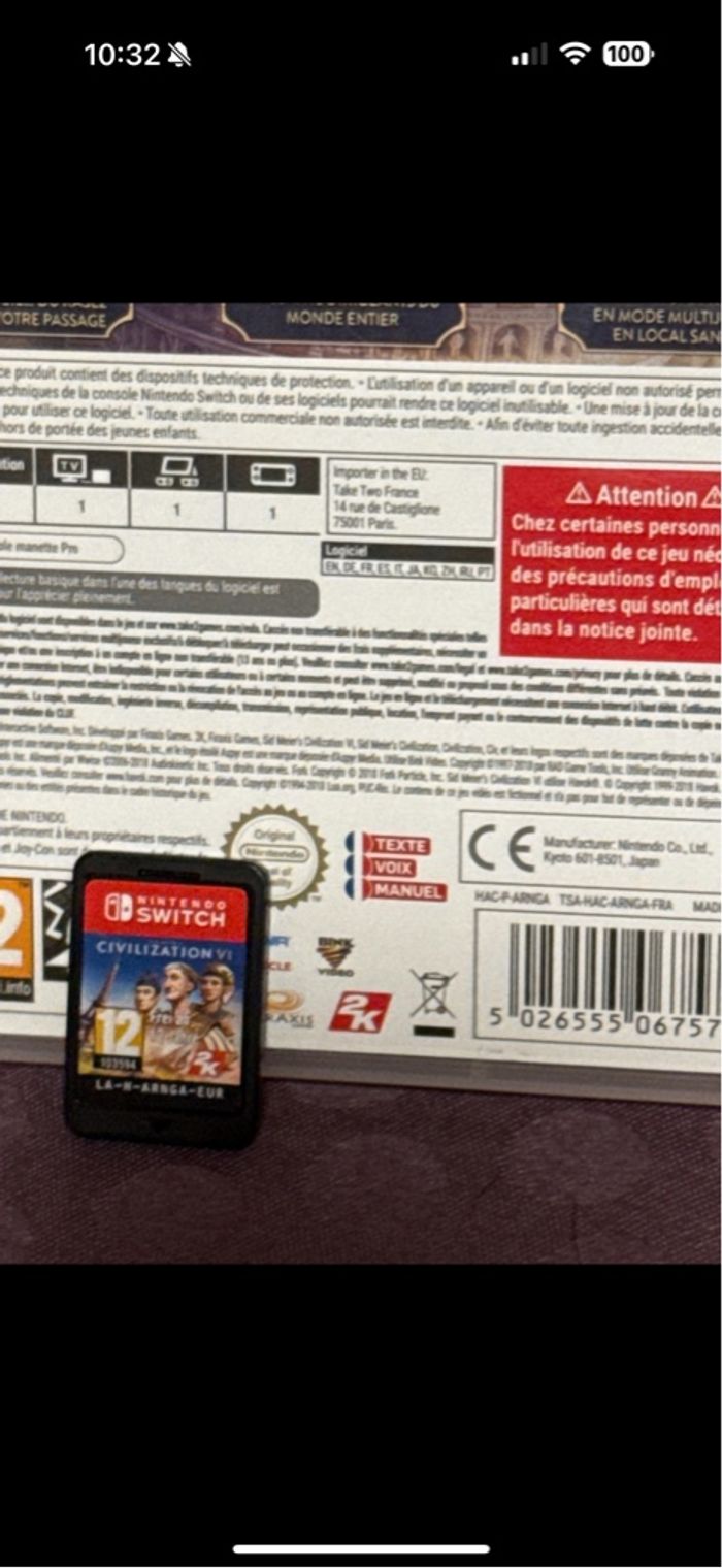 Jeu Nintendo Switch civilization - photo numéro 2