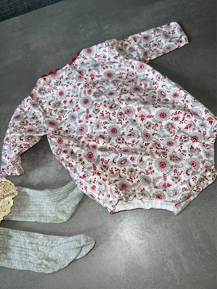 Ensemble 6 mois barboteuse chaussettes hautes 6 mois marque espagnole - photo numéro 4