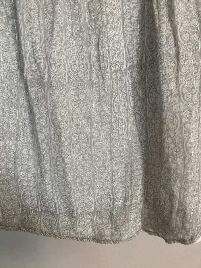 Louis Louise jolie robe vert d’eau et argentée 8 ans - photo numéro 4