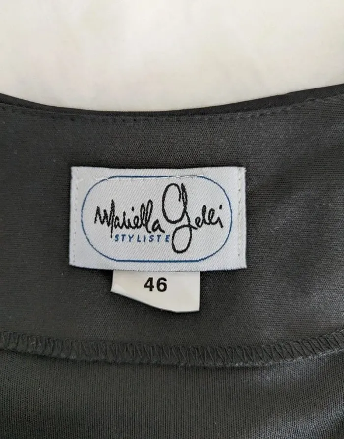 Robe noire longue - Mariella Gelli styliste - taille 46 - photo numéro 4