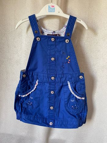 Robe salopette bleu bateau 6 mois Sergent Major