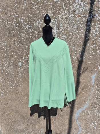 Pull vert pomme T.42