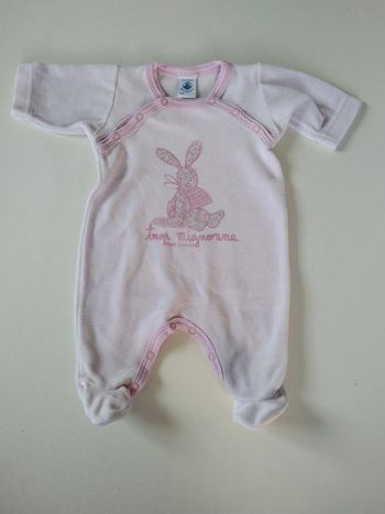 pyjama rose fines rayures petit bateau fille naissance