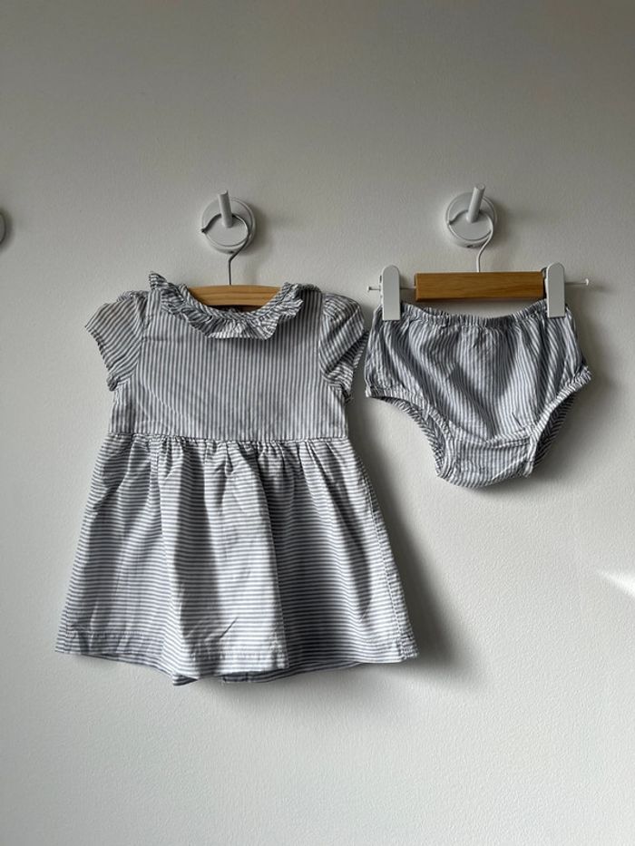 Robe à rayures + bloomer
