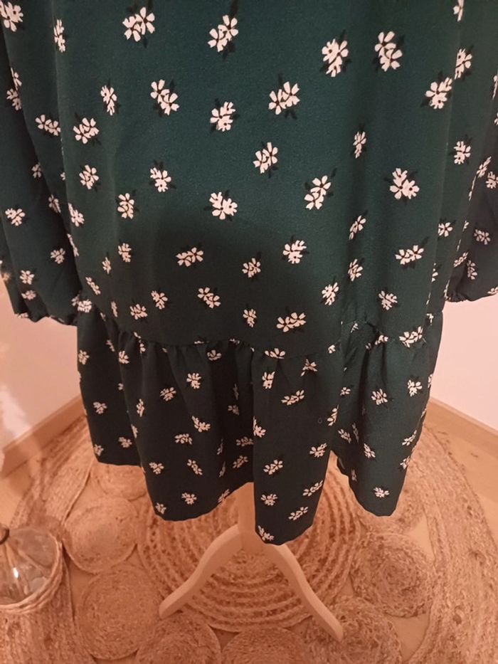 Robe verte foncée Fleurie Tiffosi taille L/XL 40/42 - photo numéro 4