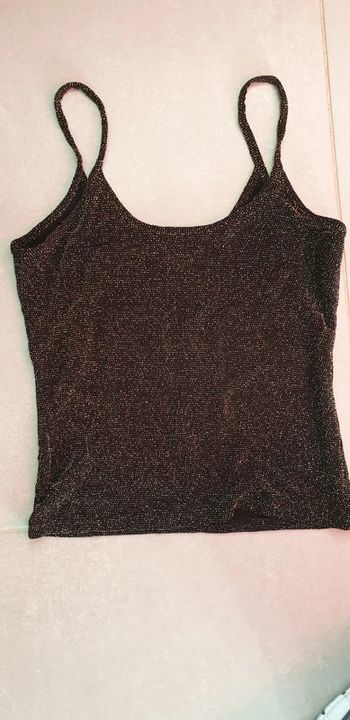 Top noir et doré elasthane 38/40 neuf