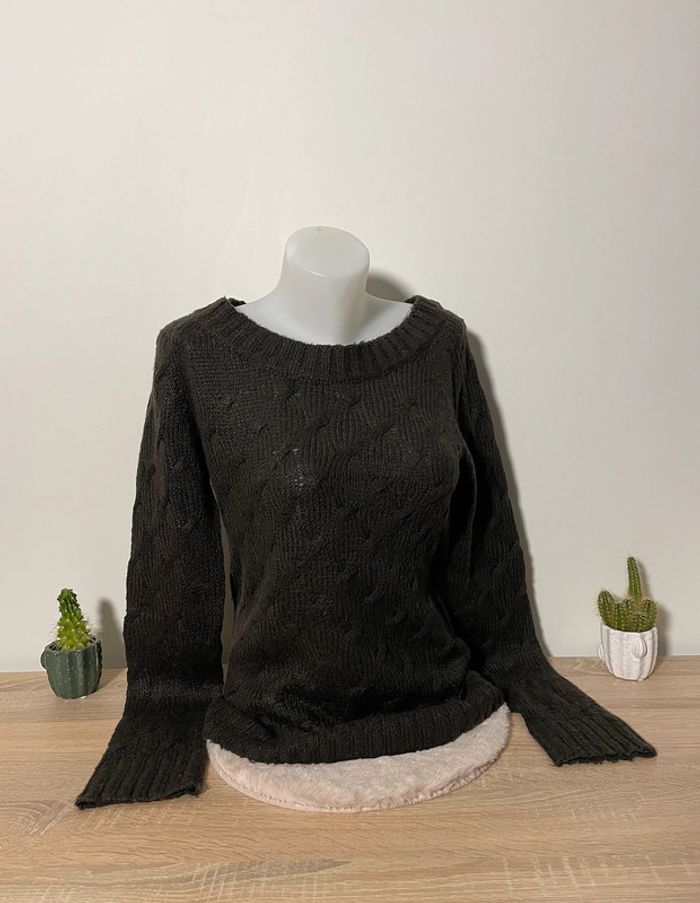 Pull marron uni Mim taille L