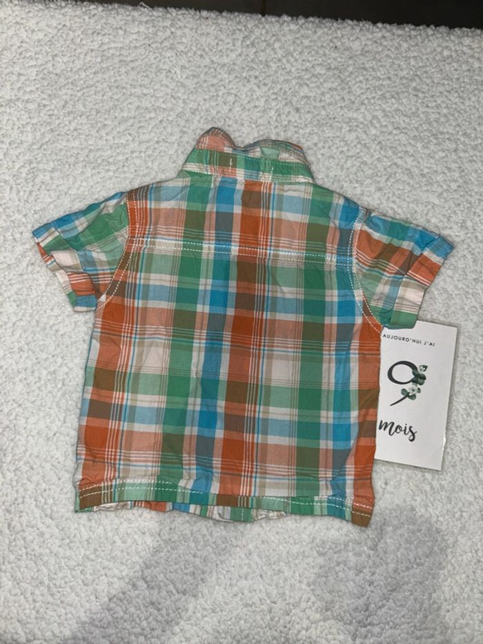 Chemise bébé orange/verte/bleu - photo numéro 3