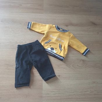 💚 Ensemble sweat avec capuche jogging 3 mois Tex #emyfleury_3moisgarçon