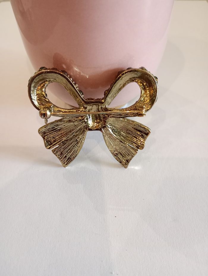 Broche noeud strass - photo numéro 2