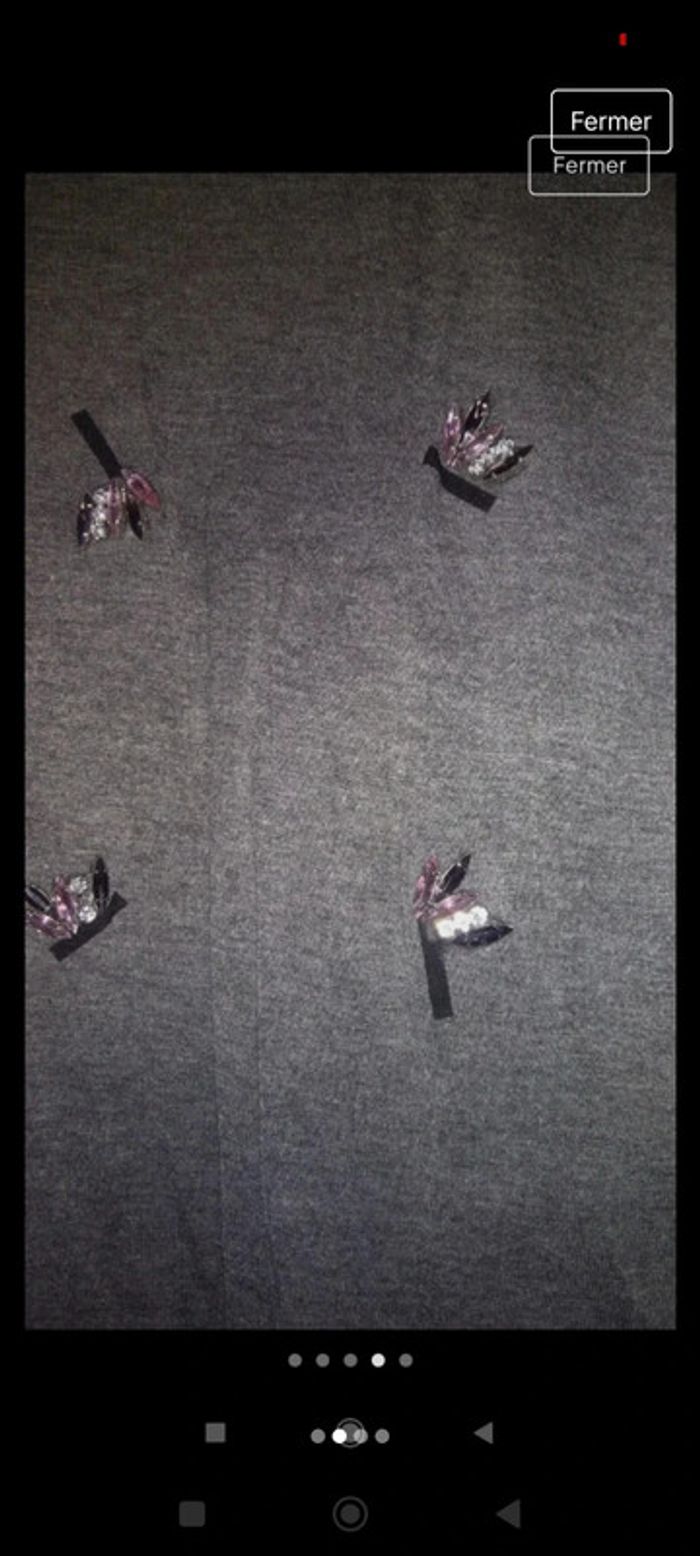 Blouse bi matière a bijou Zara - photo numéro 2