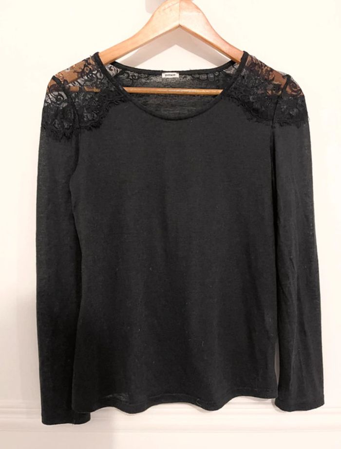 Haut manches longues noir à dentelle Pimkie - photo numéro 9