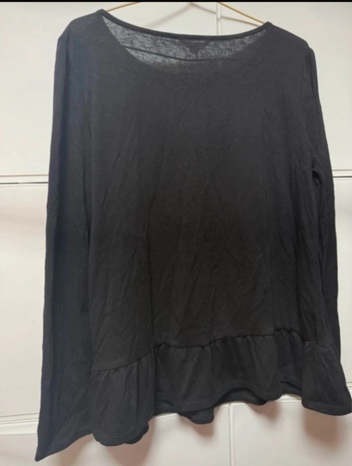 T-shirt manche longue blouse noir Springfield taille l - photo numéro 3