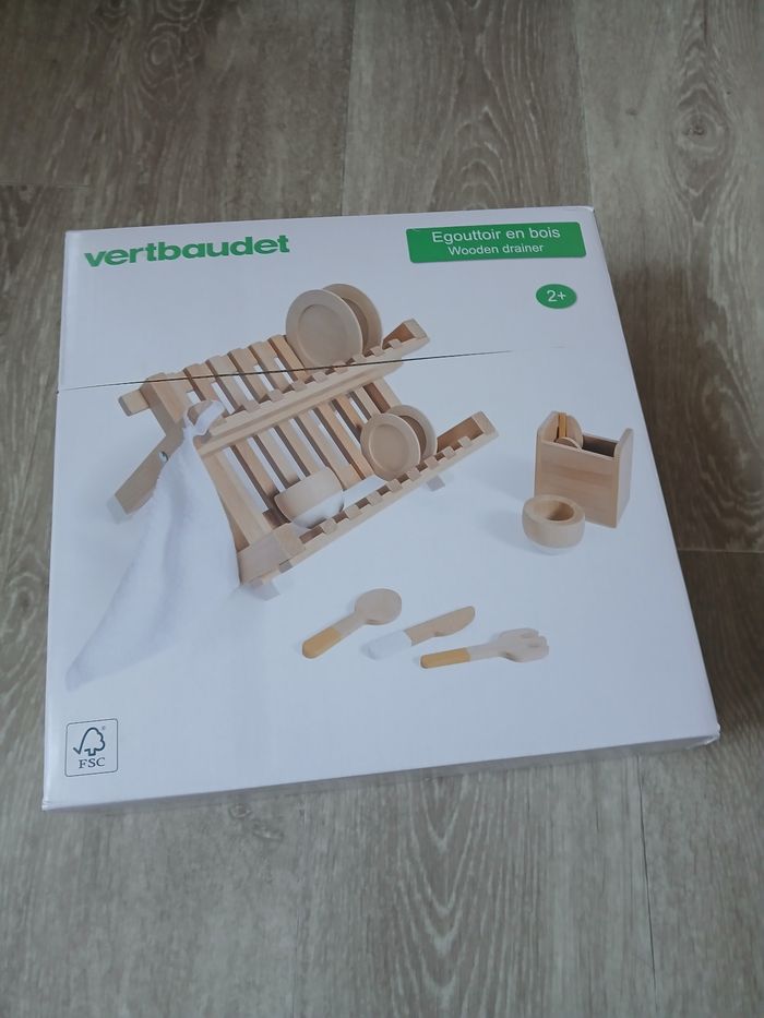 Jouet égouttoir vertbaudet neuf en bois - photo numéro 4