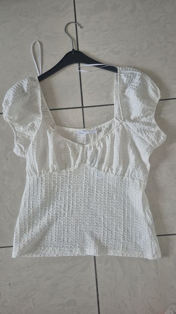 Blouse courte blanche