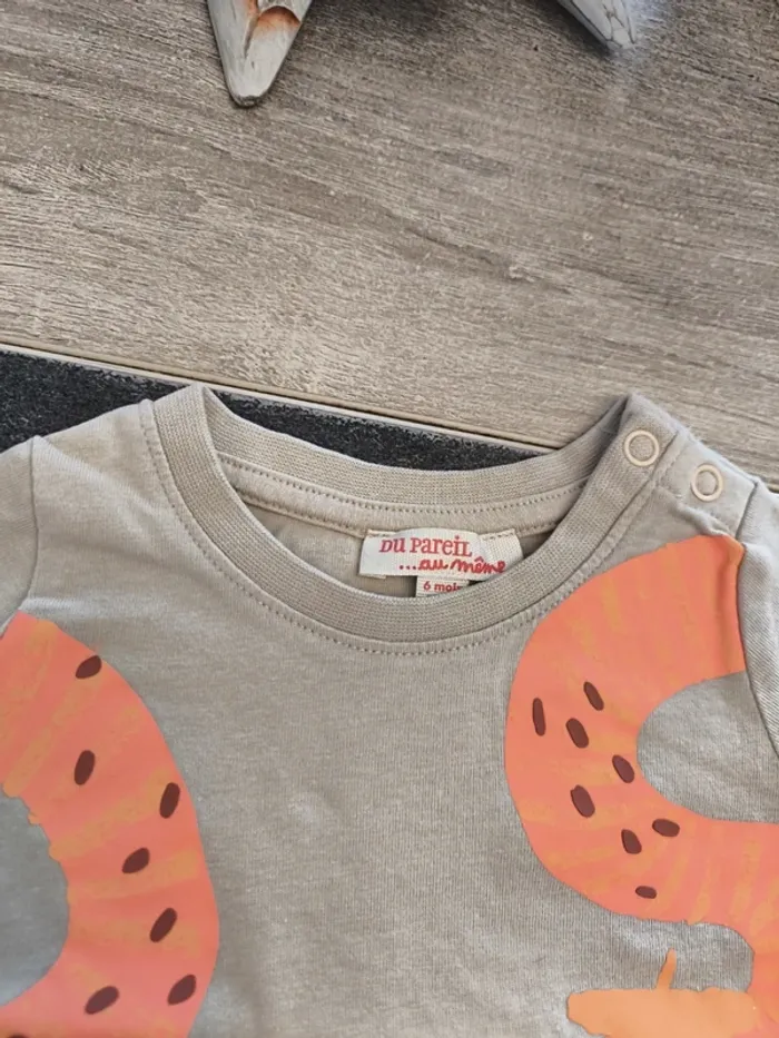 Tee-shirt garçon ml 6 mois Dpam - photo numéro 5