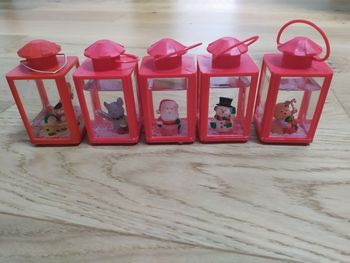 Lot de 5 petites lanternes de Noël