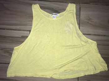 Débardeur court jaune S jennyfer
