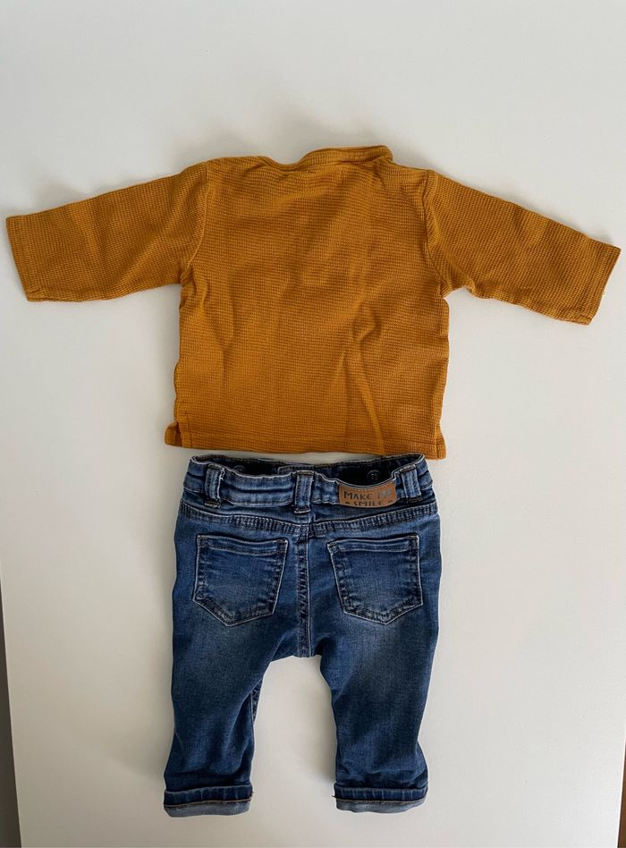 ENSEMBLE JEAN T-SHIRT MOUTARDE - photo numéro 4