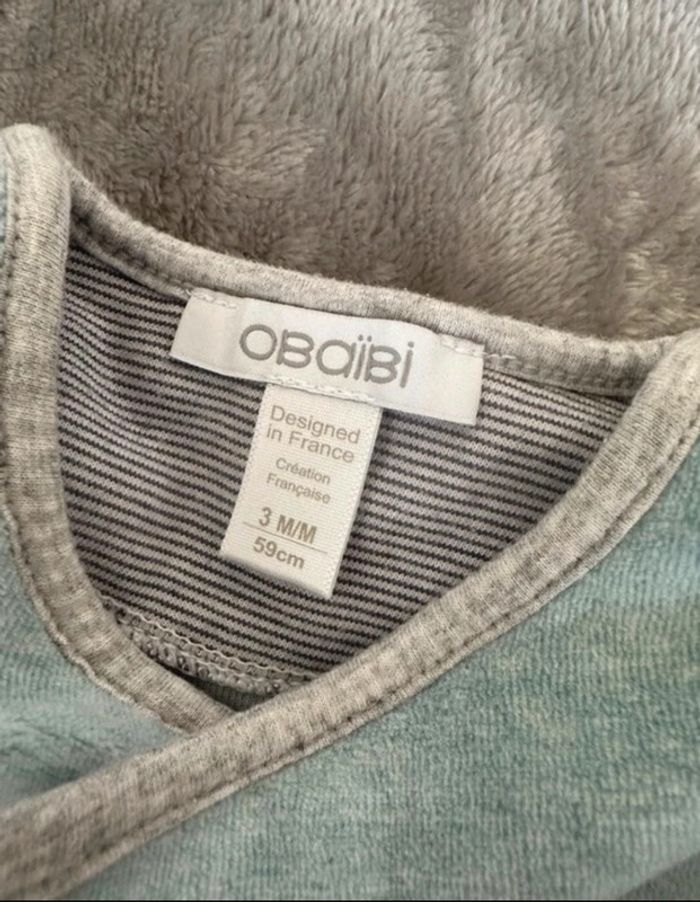 Pyjama velours - 3 mois - Obaïbi - photo numéro 3