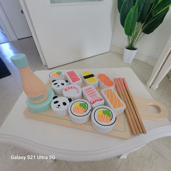 Ensemble jouet sushi en bois