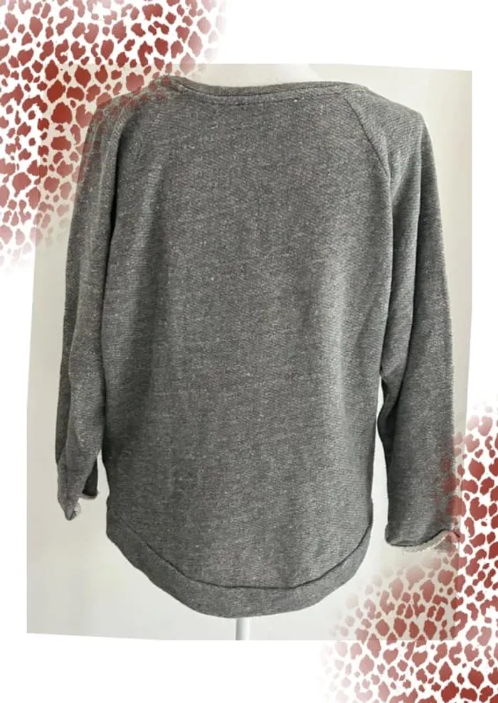 Sweat manches longues gris Terranova taille 40 - photo numéro 2