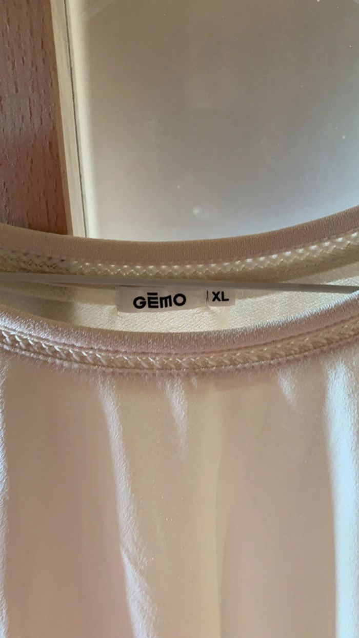 Haut manche 3/4 fluide transparent taille XL marque Gémo - photo numéro 2