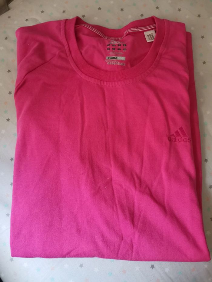 T-shirt sport rose adidas climalite runing taille M - photo numéro 7