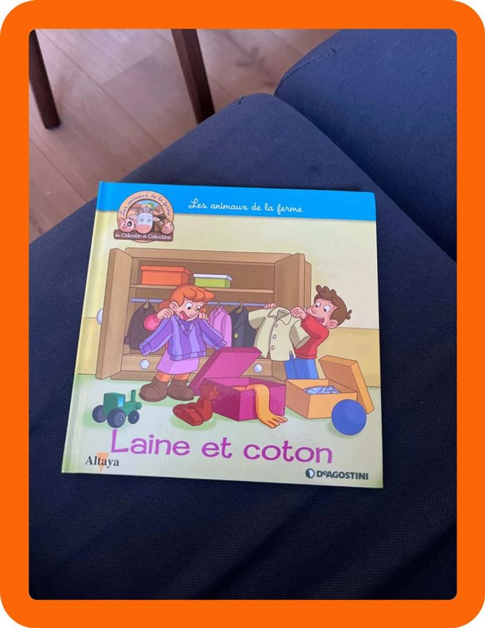 Livre pour enfants sur les animaux de la ferme altaya laine et coton