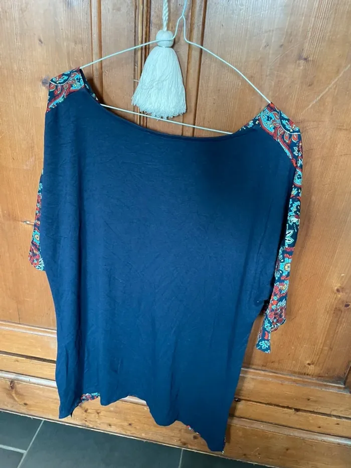 Haut motifs bohème fleurs promod T xl - photo numéro 4