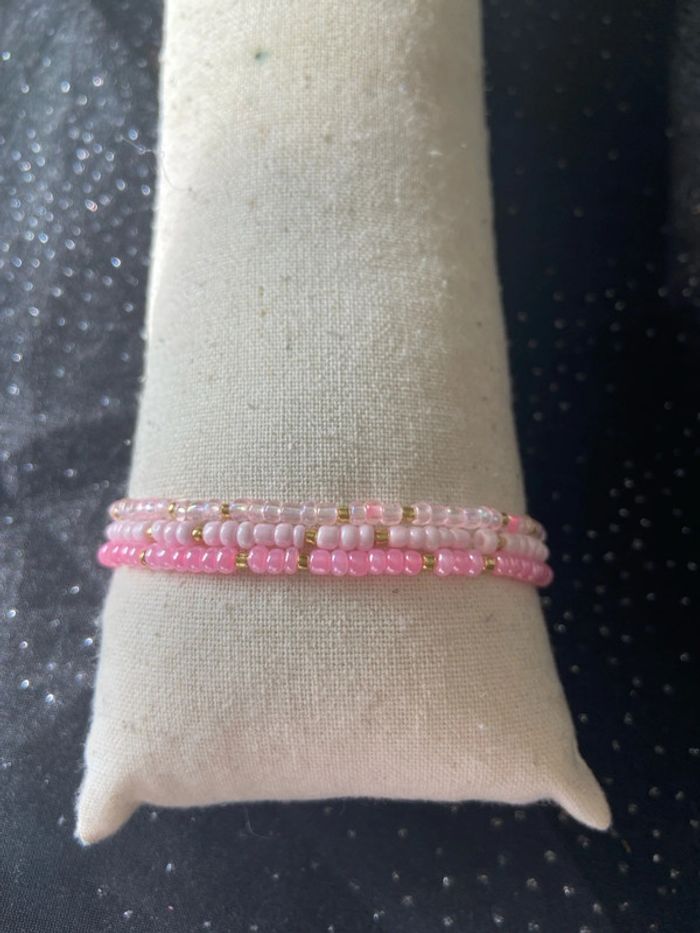 Bracelets tendres roses