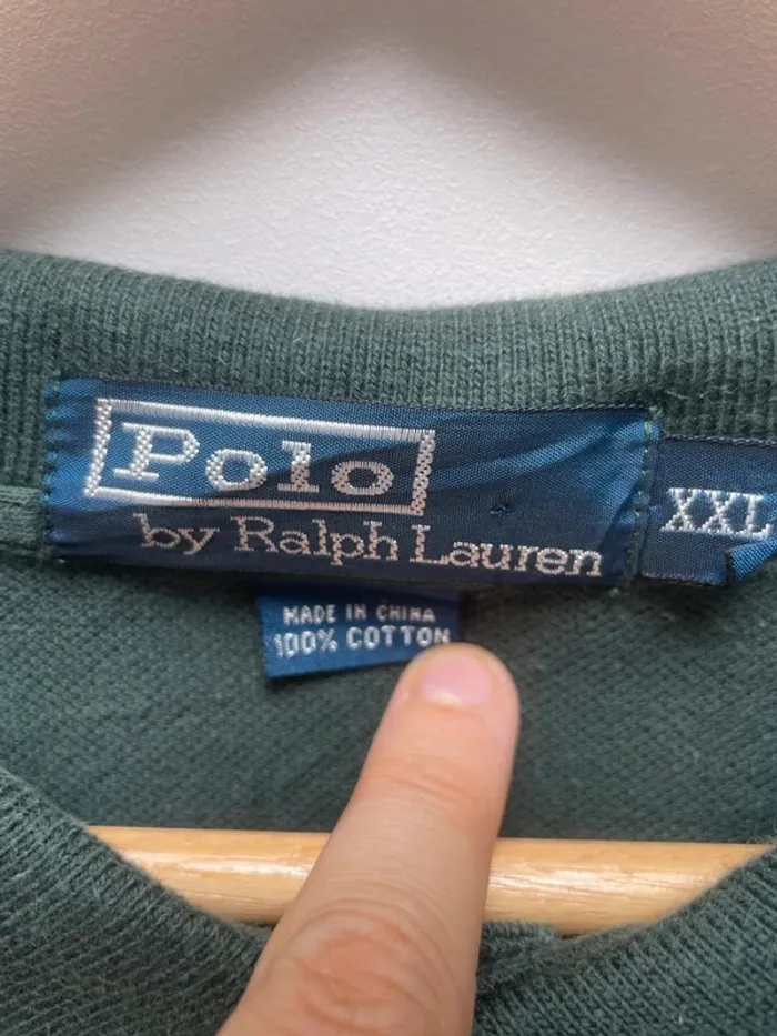 Polo Ralph Lauren short sleeves green and red logo Mens XXL - photo numéro 4
