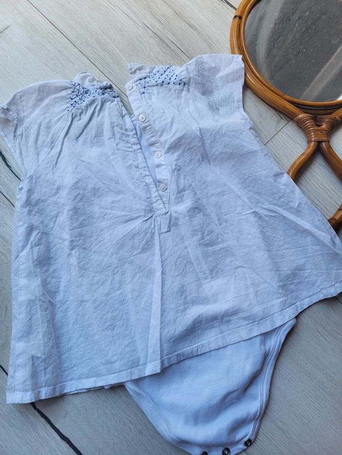 Blouse body en plumetis cyrillus 2ans - photo numéro 4