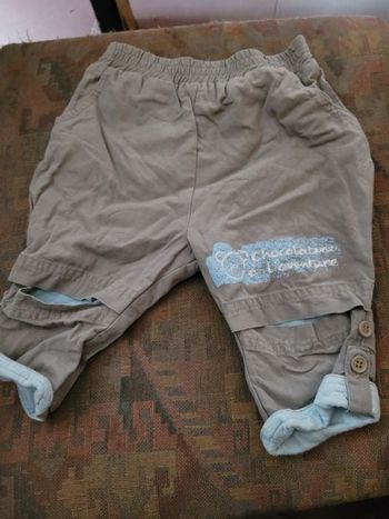 Pantalon taille élastique chocolatine 3 mois