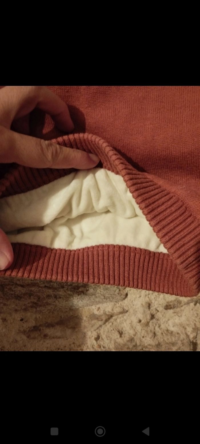 Pull doublé sherpa, taille 6mois, collection 2025 - photo numéro 3