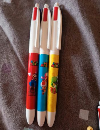 Stylos bic 4 couleurs Super Mario