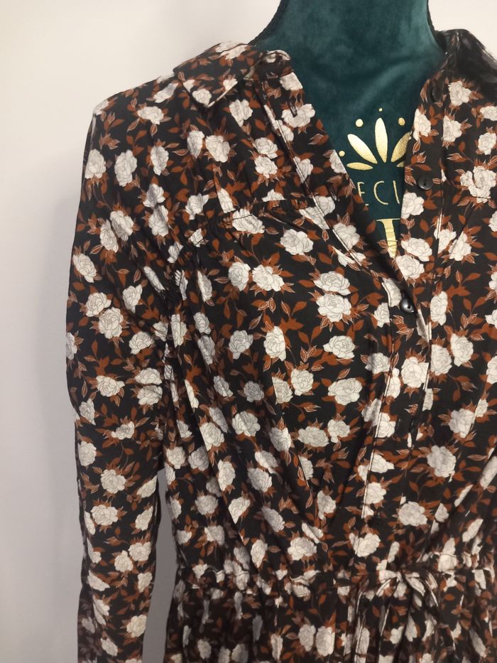 Robe chemise élégante mango fleuri - photo numéro 2