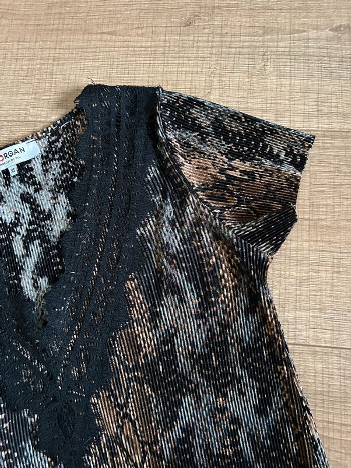 Blouse imprimée à manches courtes Morgan taille XS jamais portée - photo numéro 13