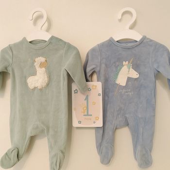 Lot de 2 pyjamas bébé Marque Kiabi Taille 1 mois