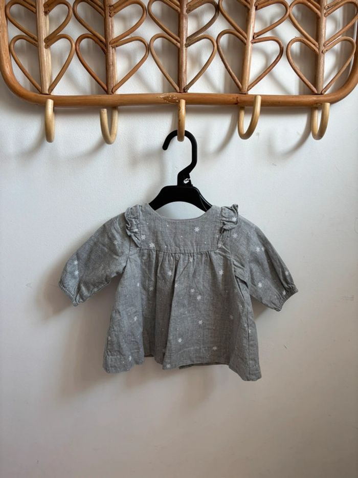 Robe automne/hiver grise Jacadi 3 mois