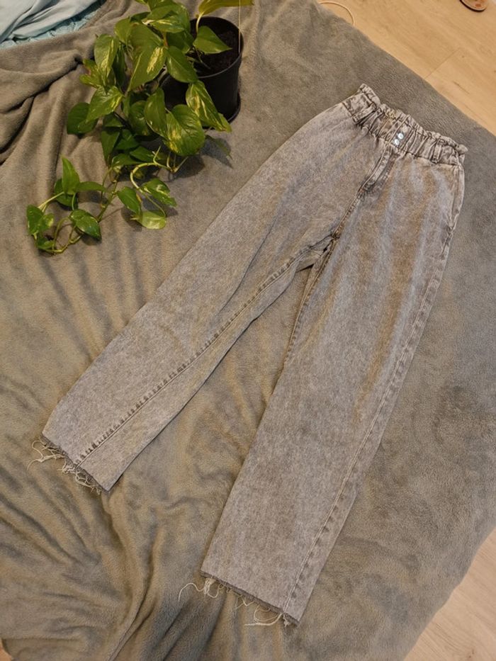 Pantalon Zara large gris