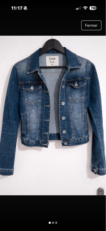 Veste en jean Jeanifine Denim - Taille S S / 36 / 8 • Très bon état • Jeanifine Denim