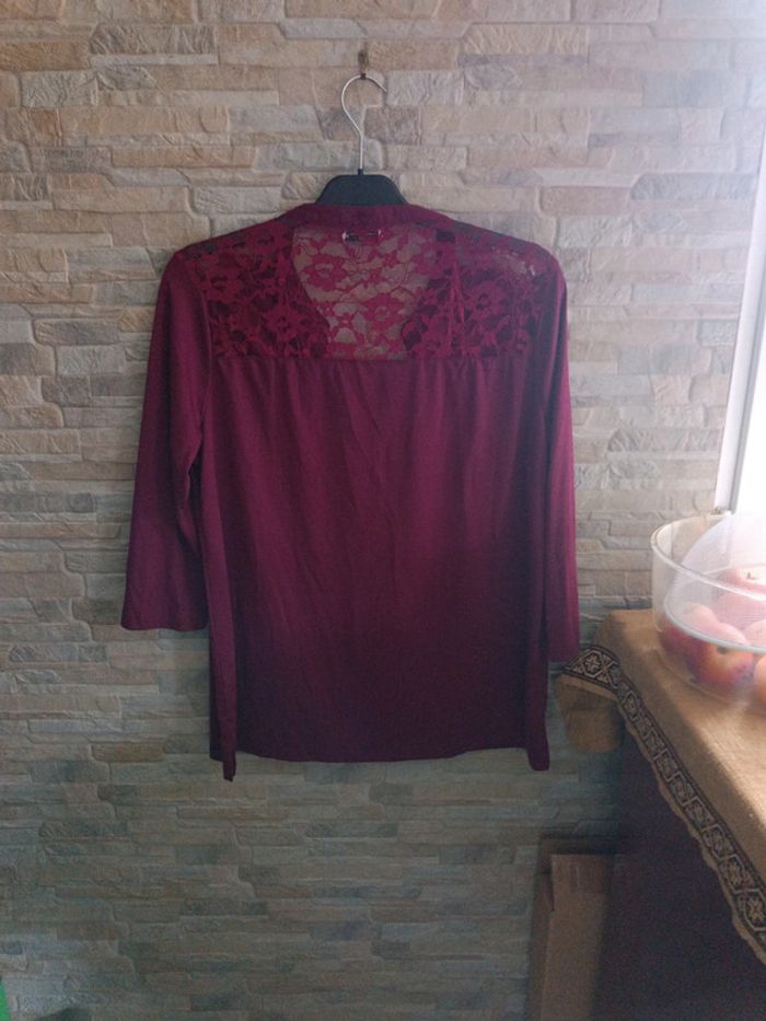 Blouse bordeaux FPC XL - photo numéro 4