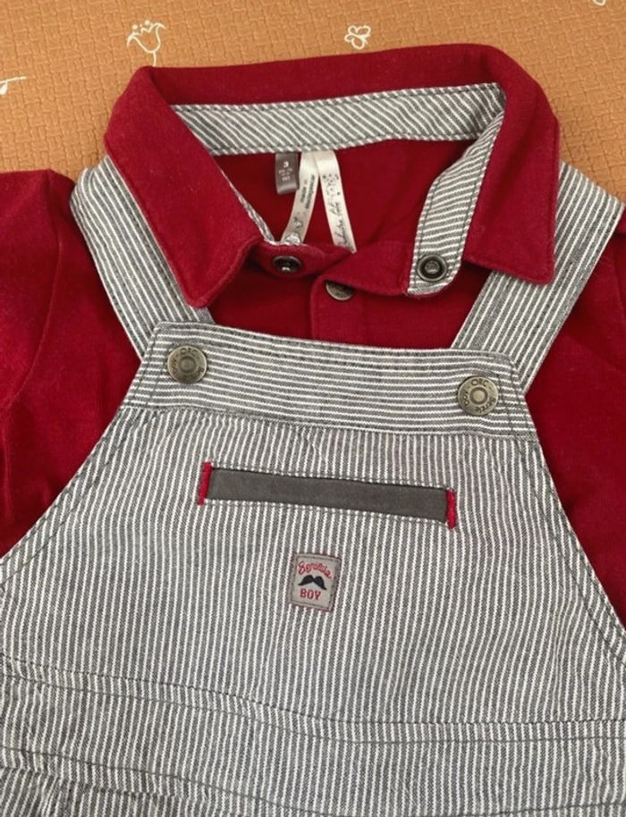 Ensemble polo salopette 3 mois - photo numéro 2