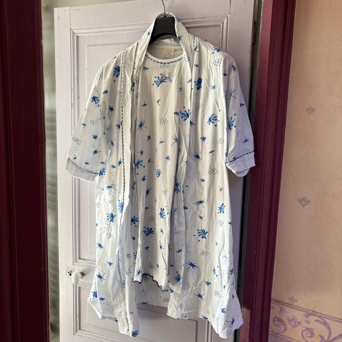 Ensemble pyjama • bleu & blanc • 42/44 🌿